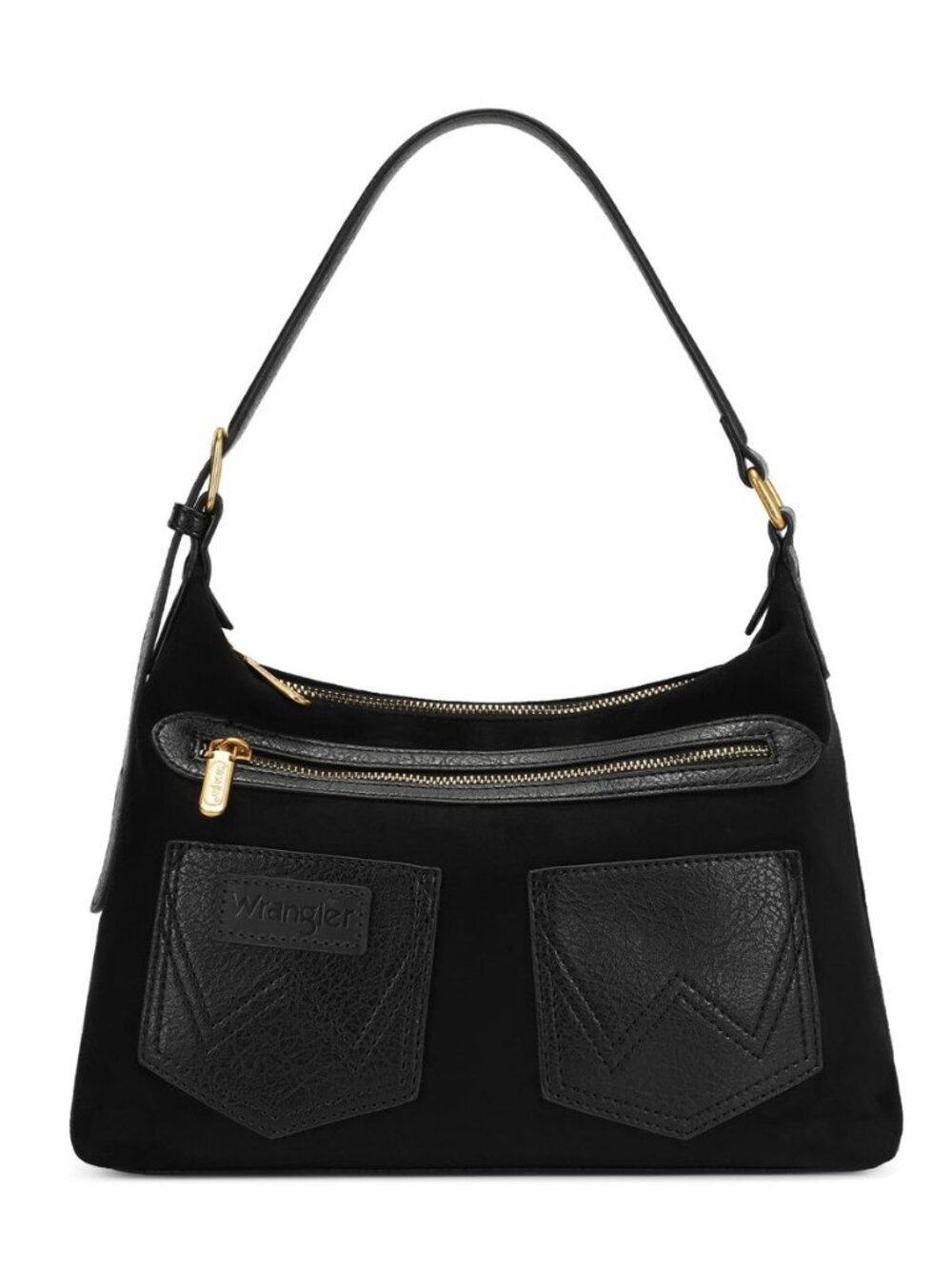 Wrangler Slouchy Shoulder Bag Faux Suede Hobo Bags Small Purses for Women